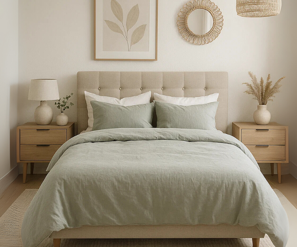 Deluxe Duo Percale Katoen Dekbed - Antraciet & Taupe Deluxe Duo Percale Katoen Dekbed - Antraciet & Taupe