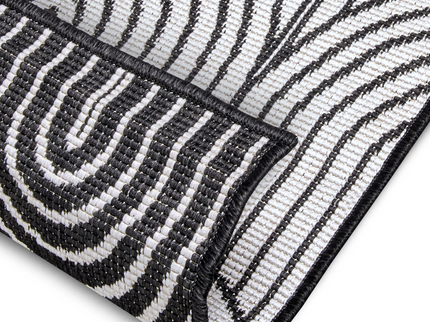 Dubbelzijdig Buitenkleed Flatweave - Zwart
