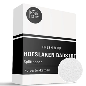 Splittopper Hoeslaken - Badstof - Wit