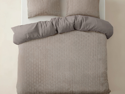 Dekbedovertrek Flanel Art - Taupe