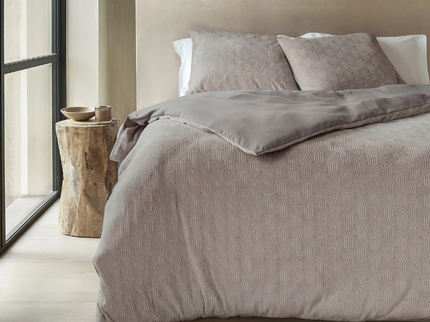 Dekbedovertrek Flanel Art - Taupe