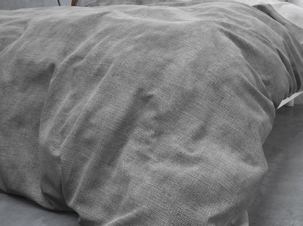 Dekbedovertrek Katoen Flanel - Washed Cotton - Grijs