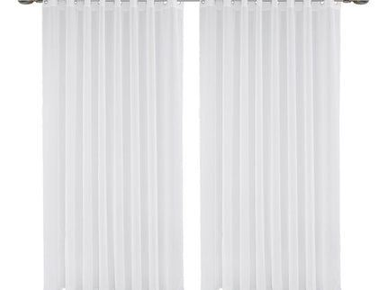 Fresh and Co 2-PACK: Vitrage Gordijnen - Haken of Ringen - Wit