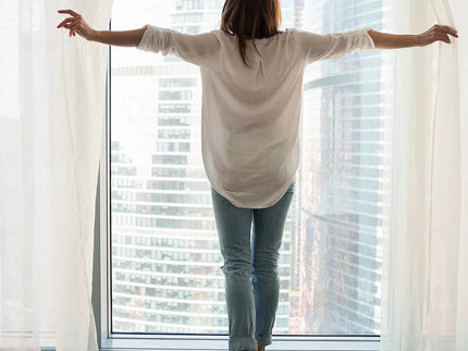 Fresh and Co 2-PACK: Vitrage Gordijnen - Haken of Ringen - Wit