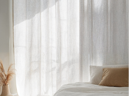 Fresh and Co 2-PACK: Vitrage Gordijnen - Haken of Ringen - Wit