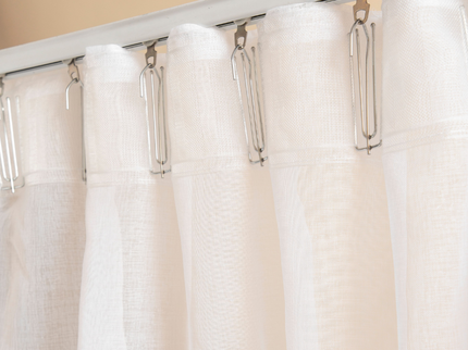 Fresh and Co 2-PACK: Vitrage Gordijnen - Haken of Ringen - Wit