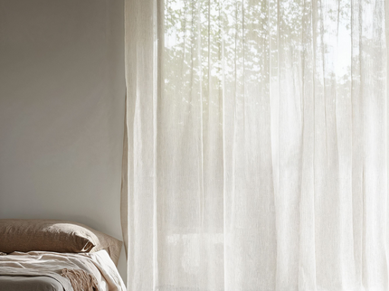 Fresh and Co 2-PACK: Vitrage Gordijnen - Haken of Ringen - Wit