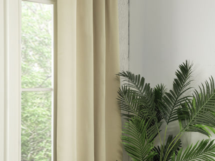 Fresh and Co Gordijnen Verduisterend & Isolerend - Haken of Ringen - Beige