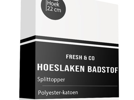 Fresh and Co Splittopper Hoeslaken - Badstof