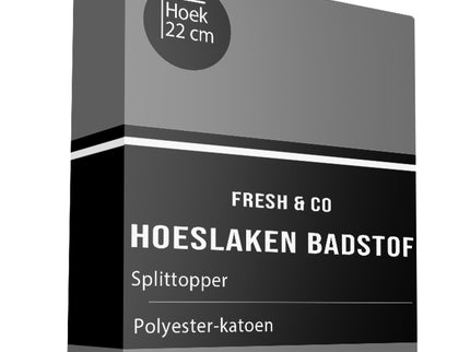 Fresh and Co Splittopper Hoeslaken - Badstof