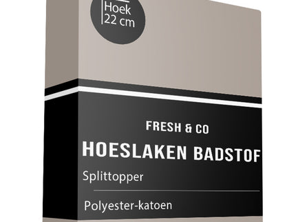 Fresh and Co Splittopper Hoeslaken - Badstof