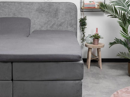 Fresh and Co Splittopper Hoeslaken - Flanel - Antraciet