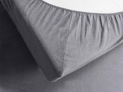 Fresh and Co Topper Hoeslaken - Flanel - Antraciet