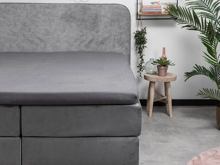 Fresh and Co Topper Hoeslaken - Flanel - Antraciet