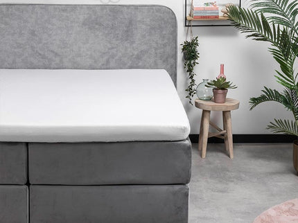 Fresh and Co Topper Hoeslaken - Flanel - Wit