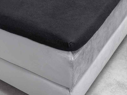 Fresh and Co Topper Hoeslaken - Flanel - Zwart