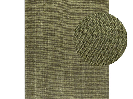 Handgeweven Jute Vloerkleed  - Groen