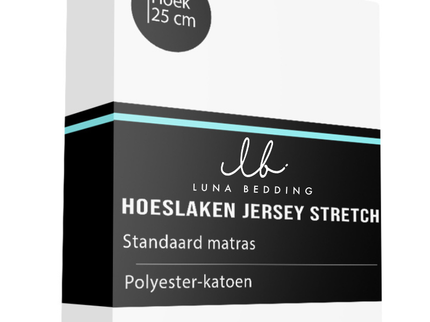 Luna Bedding Hoeslaken - Jersey Stretch - Wit