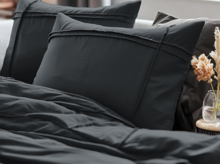 Dekbedovertrek Washed Tufted - Antraciet