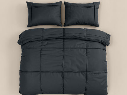 Dekbedovertrek Washed Tufted - Antraciet