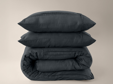 Dekbedovertrek Washed Tufted - Antraciet