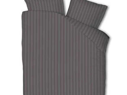 Presence Dekbedovertrek Katoen-Satijn - Satijnstreep - Antraciet