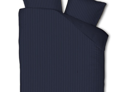 Presence Dekbedovertrek Katoen-Satijn - Satijnstreep - Donkerblauw