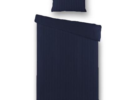 Presence Dekbedovertrek Katoen-Satijn - Satijnstreep - Donkerblauw