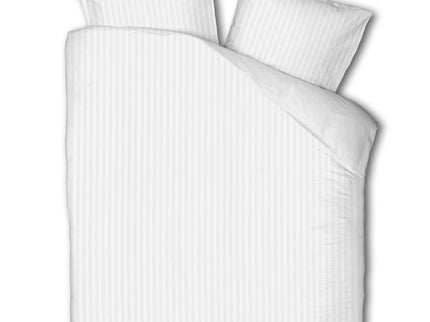 Presence Dekbedovertrek Katoen-Satijn - Satijnstreep - Wit