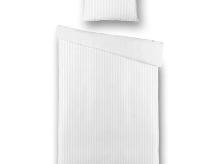 Presence Dekbedovertrek Katoen-Satijn - Satijnstreep - Wit