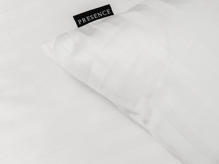 Presence Dekbedovertrek Katoen-Satijn - Satijnstreep - Wit