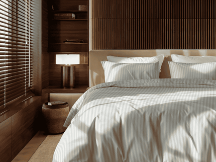 Presence Dekbedovertrek Katoen-Satijn - Satijnstreep - Wit