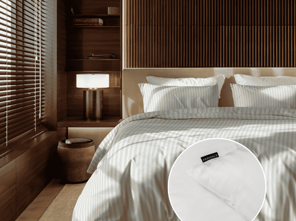 Presence Dekbedovertrek Katoen-Satijn - Satijnstreep - Wit