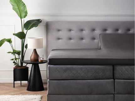 Presence Splittopper Hoeslaken - Satijn - Antraciet