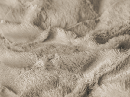Sleeptime Dekbedovertrek Faux Fur - Check - Beige