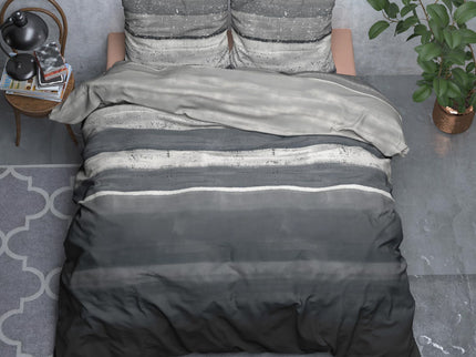 Sleeptime Dekbedovertrek Flanel Marcus - Grijs - 240 x 200/220 cm