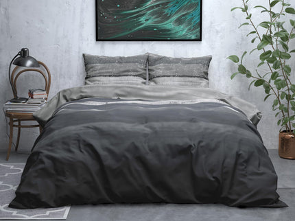Sleeptime Dekbedovertrek Flanel Marcus - Grijs - 240 x 200/220 cm
