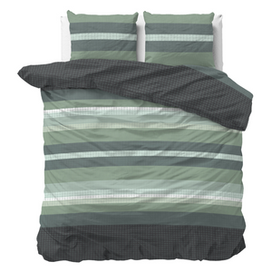 Sleeptime Elegance Dekbedovertrek Gradient Stripe - Groen
