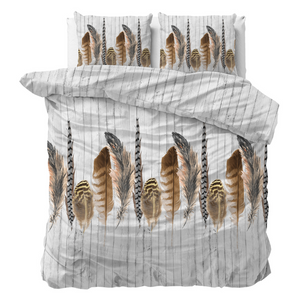 Sleeptime Elegance Dekbedovertrek Urban Feathers - Wit