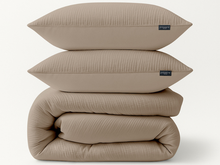 Zydante Dekbedovertrek Mousseline  - Taupe