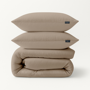 Zydante Dekbedovertrek Mousseline  - Taupe