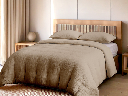 Zydante Dekbedovertrek Mousseline  - Taupe