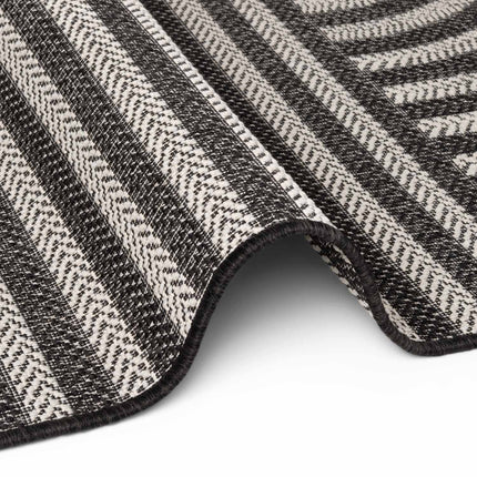Vloerkleed Woodfield Ovaal - Zwart/Wit