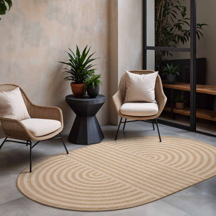 Ted Baker Vloerkleed Woodfield Ovaal - Jute/Wit