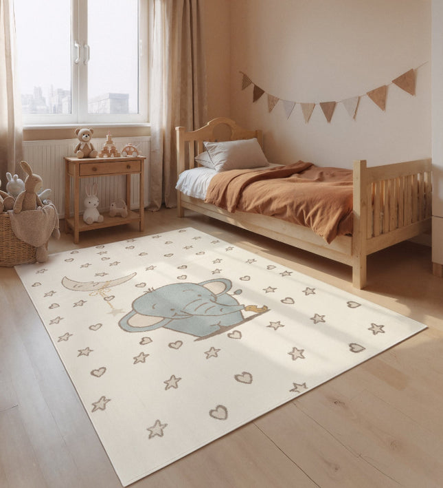 Vloerkleed Little Ellie Rechthoekig - Creme Multicolor