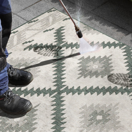 Vloerkleed Malibu Rechthoekig - Groen creme