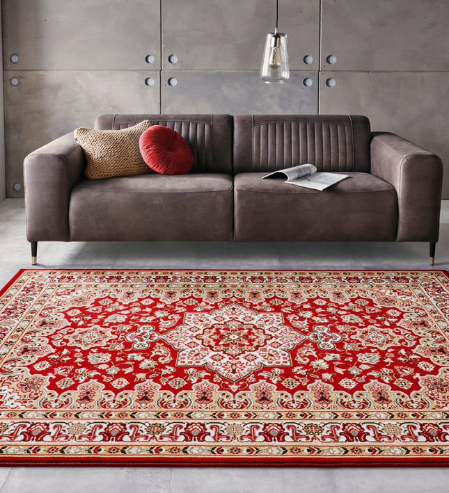 Vloerkleed Parun Tabriz Rechthoekig - rood
