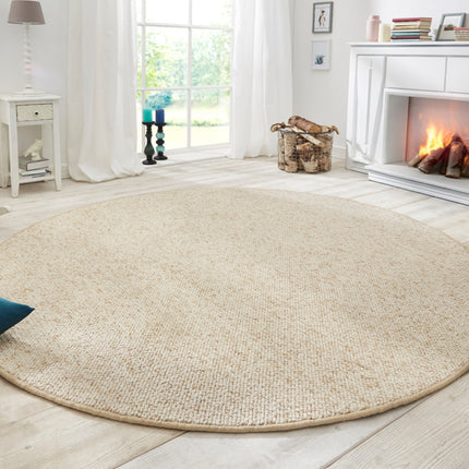 Vloerkleed Wolly Rond - creme