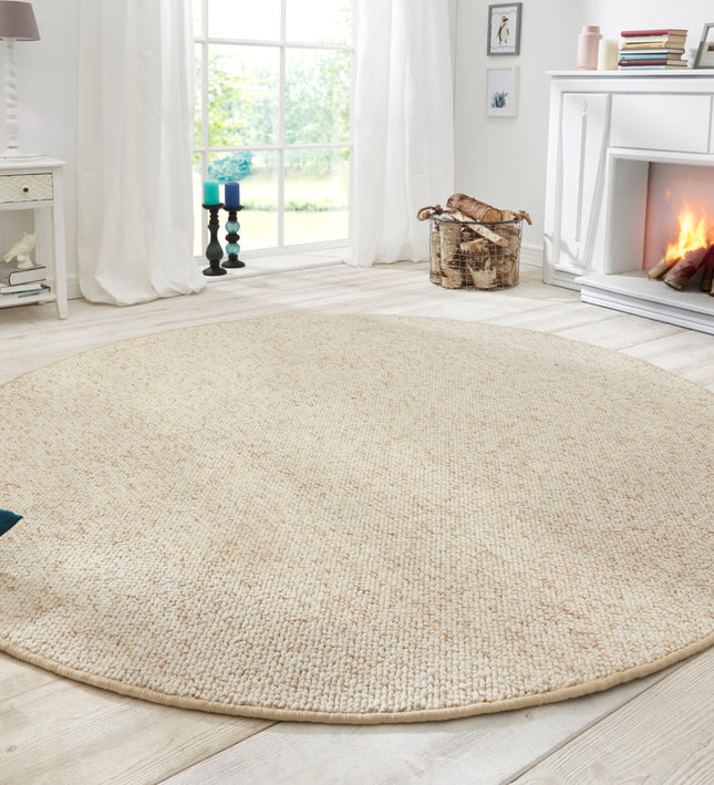 Vloerkleed Wolly Rond - creme