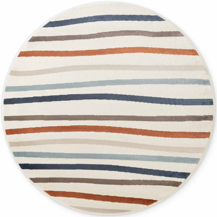 Vloerkleed Linnea Rond - Creme Multicolor
